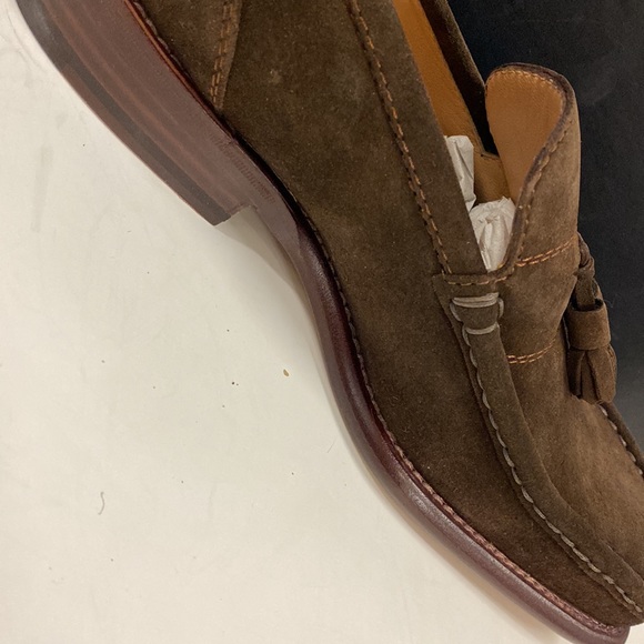 Caporicci calf, leather suede, vintage loafers never been worn, still in box.
